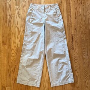 Peserico sz IT 42 or US M Casual Beige cotton blend Wide-Leg Pants great cond